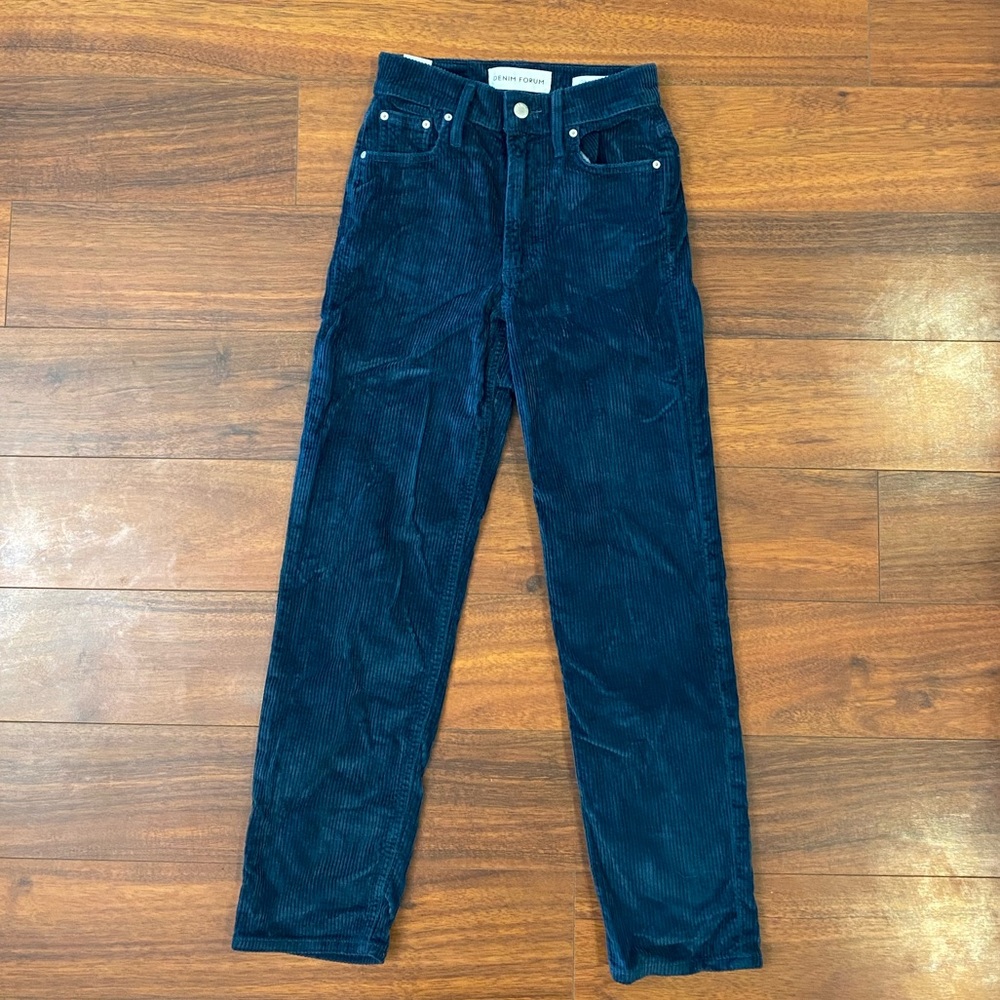 Denim Forum Arlo High Rise Straight Corduroy Jeans